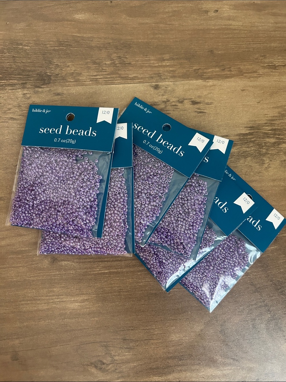 Hildie & Jo Set of 6 Purple Seed Beads Packs
